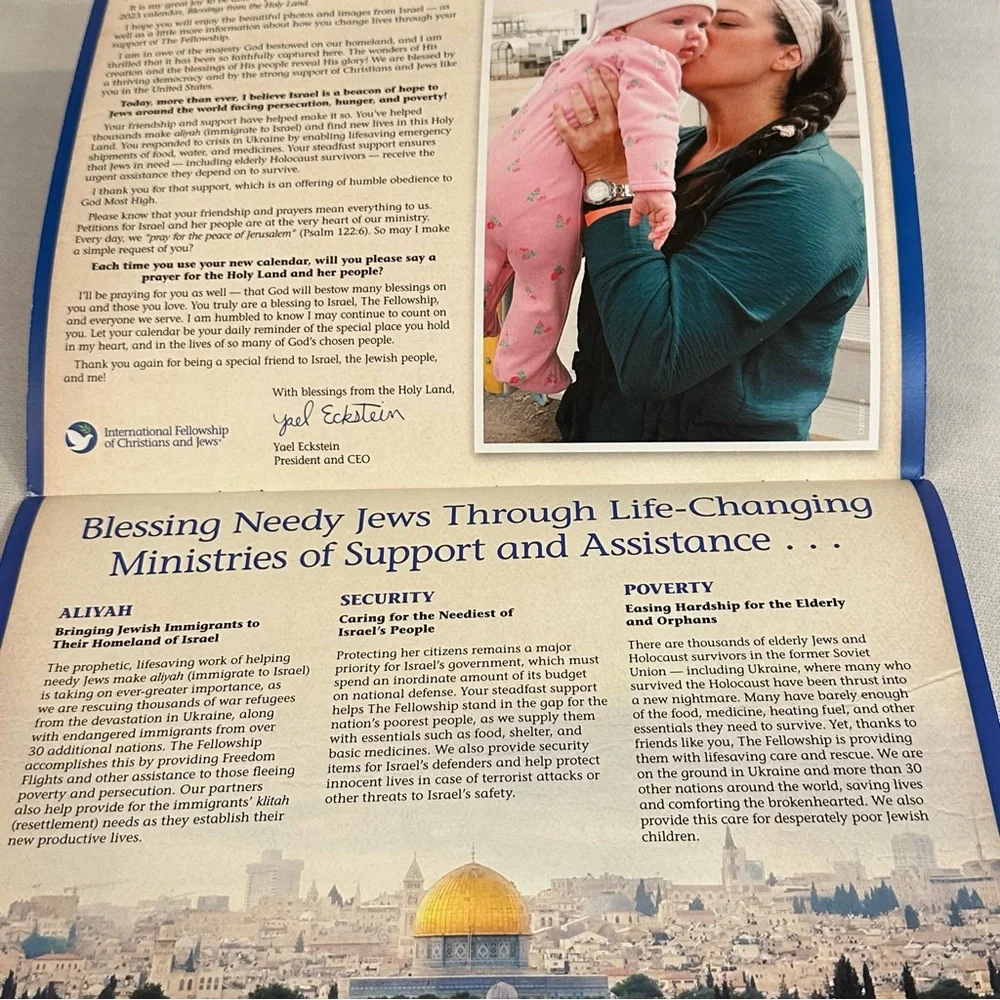 Blessings from the Holy Land 2023 Wall Calendar 12 Months Israel Photos Jesus